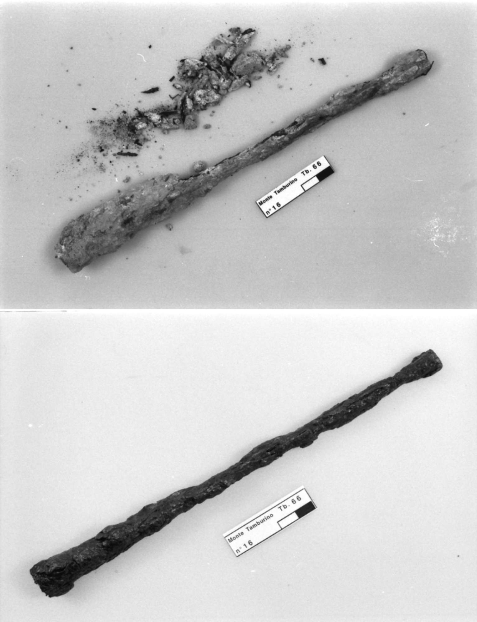 puntale massiccio in ferro prima del restauro